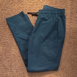 Carhartt Women's Teal Elastic-Waist Cargo Scrubs